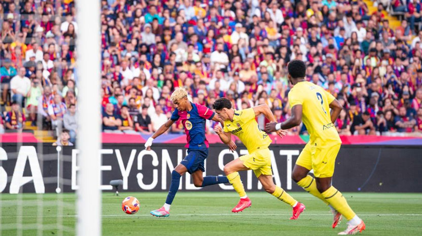 Laliga football match: Barcelona vs. Villarreal CF