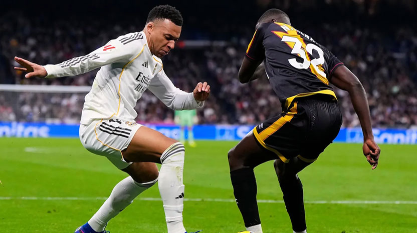 Mbappe’s Last-gasp Penalty Lifts Real Madrid to 2-1 Win Over Rayo Vallecano in Spanish League